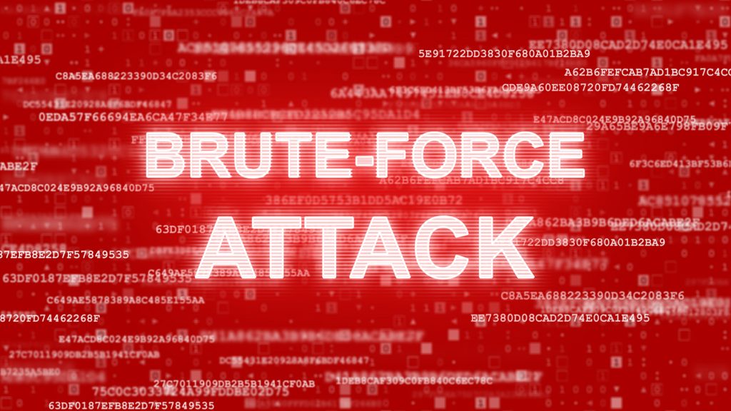 A red security alert to a brute force attack.