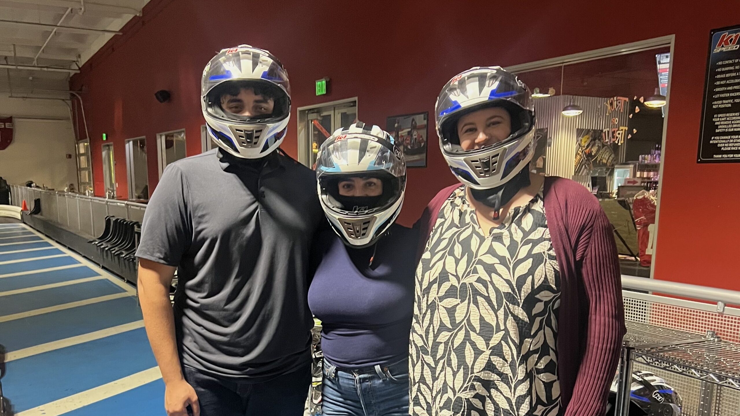 3 PC Professional members in their racing helmets.